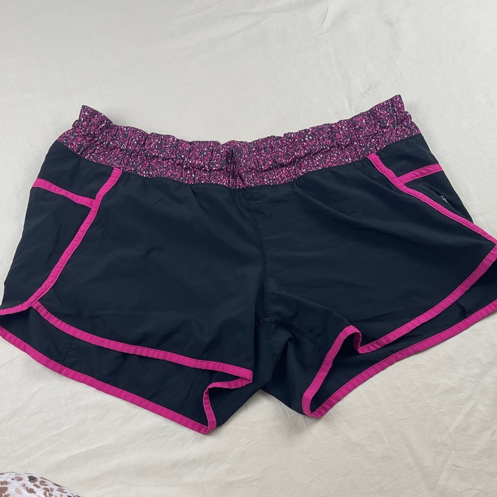 Lululemon Athletica Black Shorts with Pink Trim